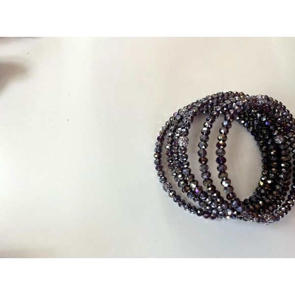 Multi Strand Garnet Beaded Bracelet - Picture 10 of 13